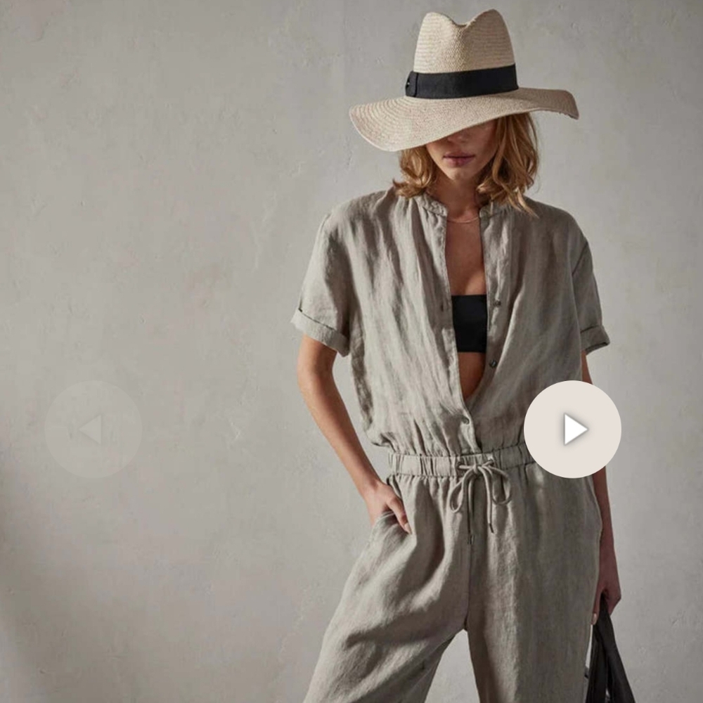 James Perse Los Angeles Grey Jumpsuit L/XL